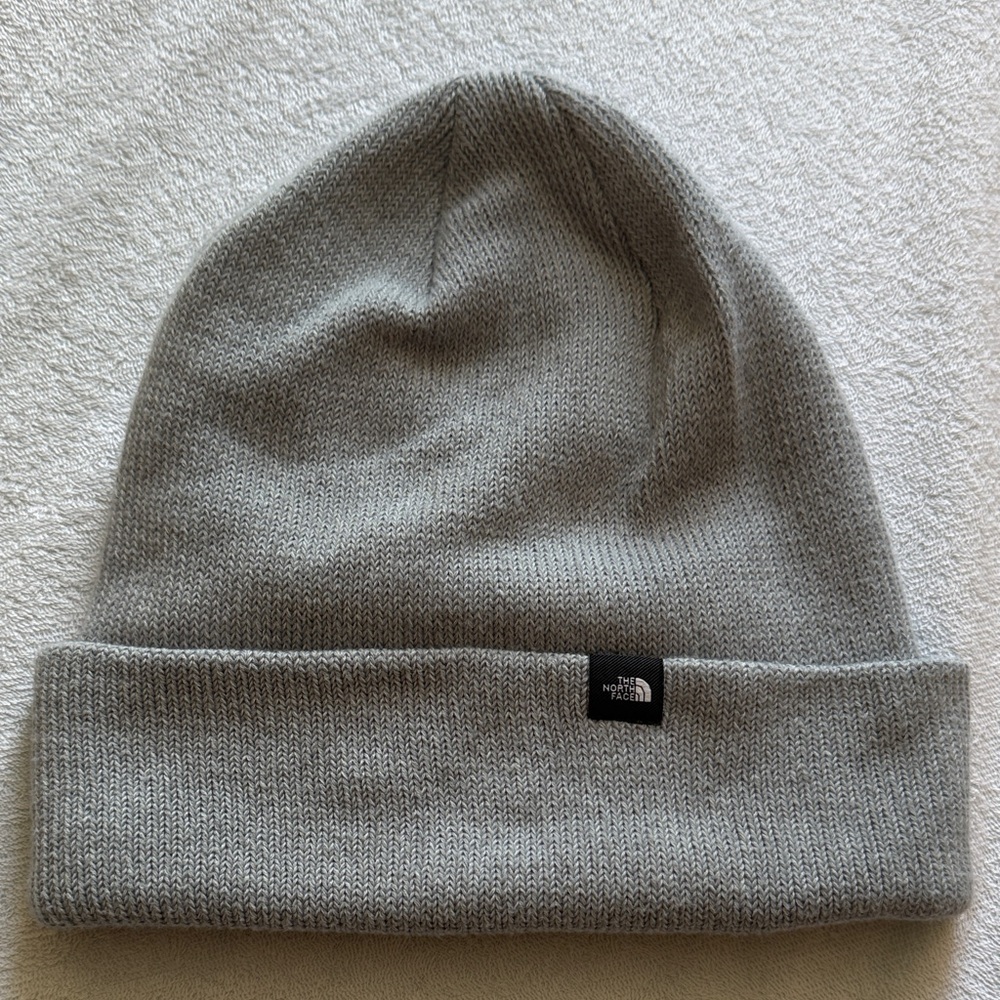 The North Face Light Gray Knit Hat